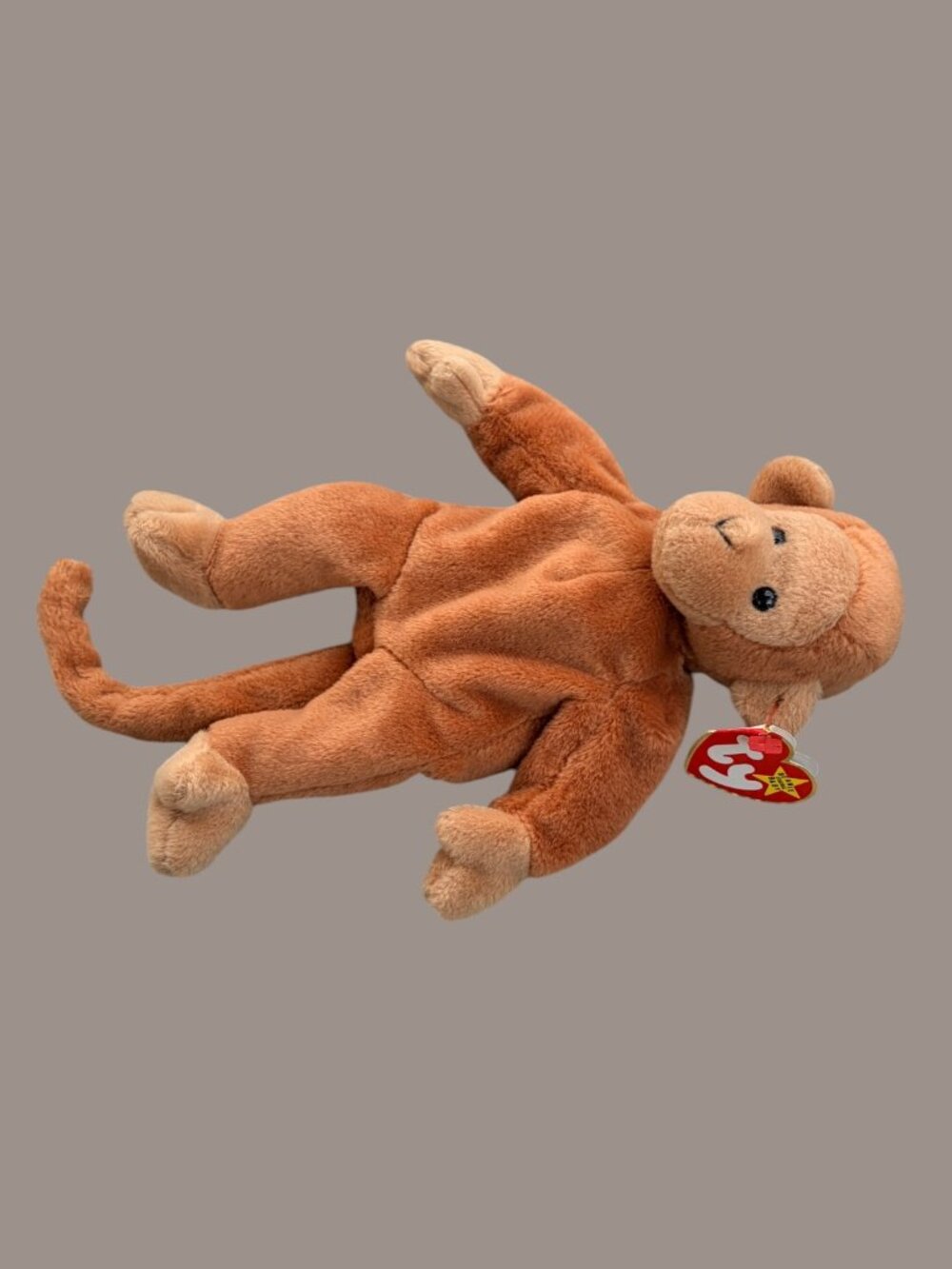 Vintage Ty Beanie Baby Bongo Monkey 1995 Style 4067 w/ Hang Tag Retired Plush - Picture 2 of 8